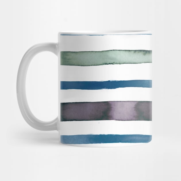 Nautical Sea Stripes Blue by ninoladesign